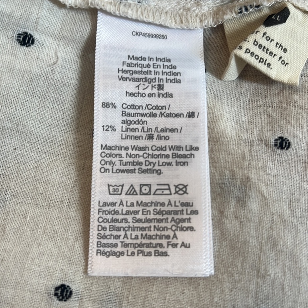 Madewell Tie-Back Puff-Sleeve Top in Clip Dot - Picture 8 of 9